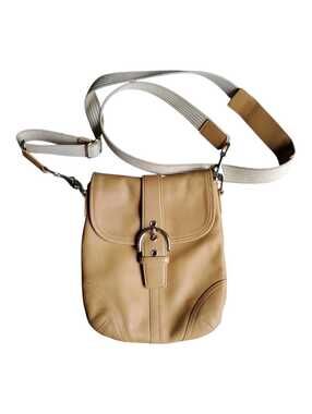 Coach Camel Leather Crossbody Bag | Coach Buckle Flap Messenger Purse